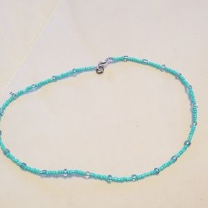 light blue necklace!